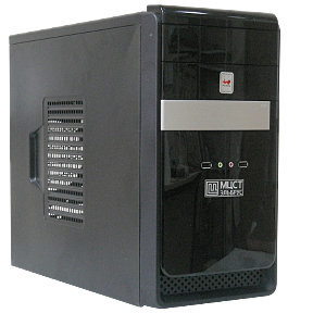 Вид системного блока Эльбрус 401-PC спереди и сбоку